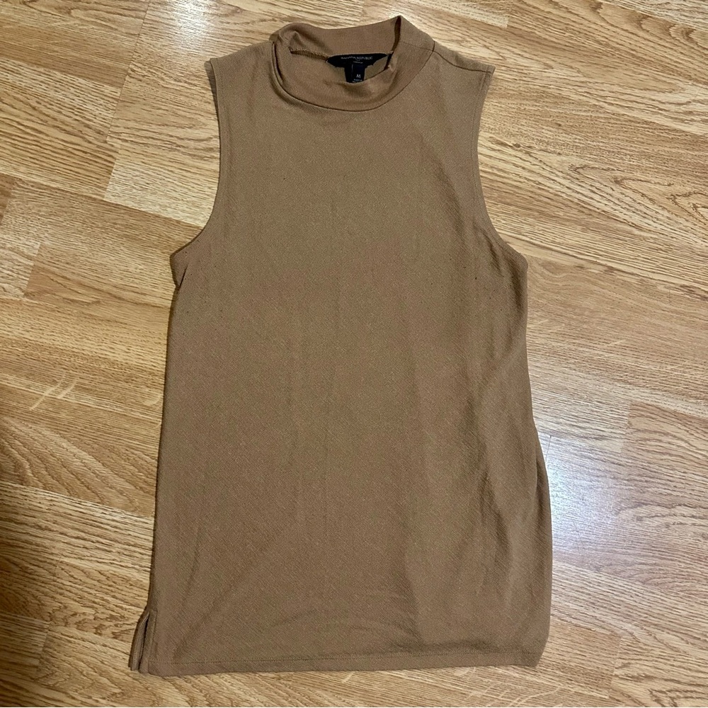 Banana Republic Tan Fitted Sleeveless